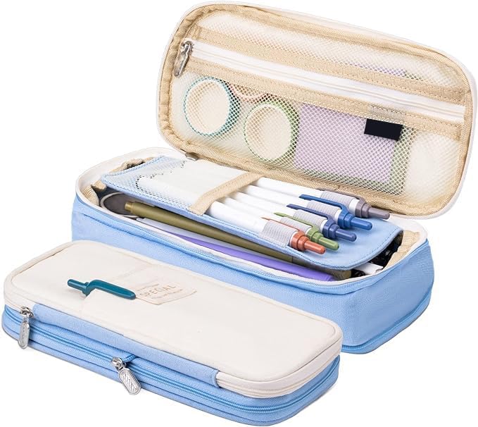 ARNUIXTY Large Storage Pencil Case Pen Bag with Zipper Big Capacity Pouch Organizer for Office Travel Holder Box - Image 5